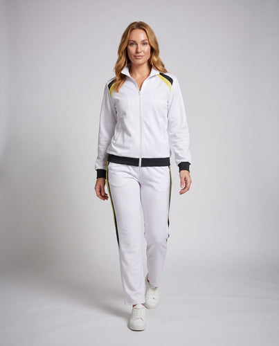 Damen-Trainingsanzug aus atmungsaktiven Materialien mit stylischen Kontrastdetails Drune