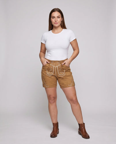 Herren Trachten-Schnürshorts mit aufwendiger Stickerei Drune