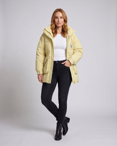 Damen übergroße Thermoparkas mit Kapuze, großen Klappen Taschen und elastischen Ärmelbündchen