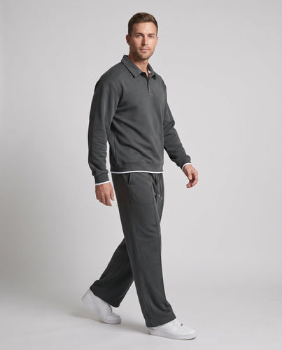 Herren Übergroßes Polohemd und Lockerer Jogginghose Set