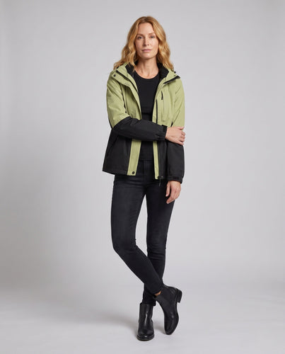 Unisex zweifarbige Softshelljacke mit Kapuze, wind- und wasserabweisende Outdoor-Leistung
