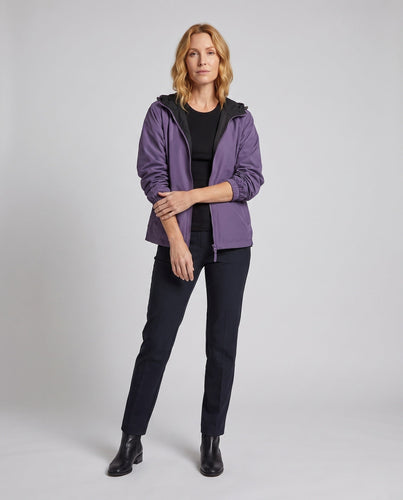 Damen Übergangs Zip-Hoodie mit elastischem Saum und aufgesetzten Taschen Drune