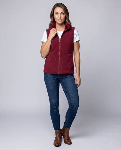 Damen ärmellose Sherpa-Fleece-Weste mit Stehkragen und Reißverschluss