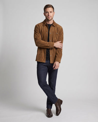 Herren lässige Cord Hemdjacke mit Brusttasche, Druckknopfverschluss und weicher Textur