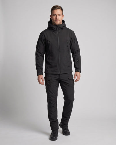 Herren Tactical Softshell Set mit Multifunktionsausstattung und thermischer Innenauskleidung