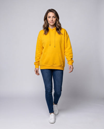 Damen Oversize Hoodie in Relaxed Fit mit Kängurutasche Drune