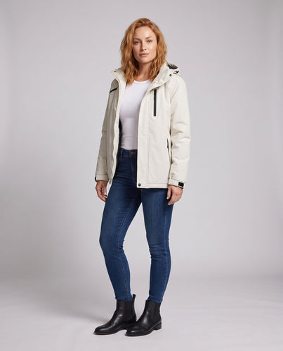 Damen vielseitiger Kapuzenparka mit wärmendem Fleece-Futter und wasserabweisender Oberfläche Drune