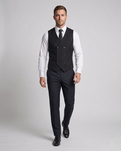 Herren Elegante Doppelreiher-Anzugweste Drune 1787717955
