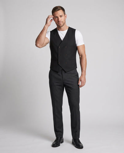 Herren Elegante Doppelreihige Anzugweste Drune