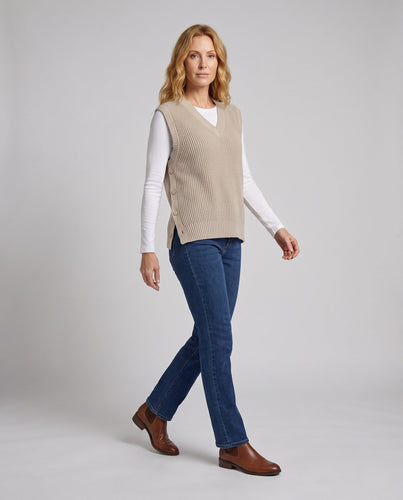 Damenmode Strickpullover Ohne Ärmel Drune