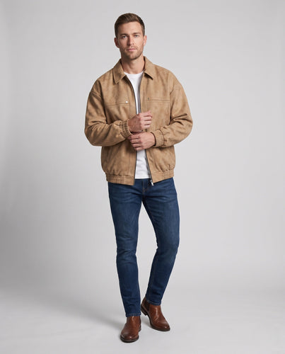 Herren Freizeit Kunstlederjacke mit praktischen Taschen Drune