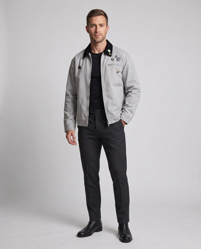 Herren Freizeit Übergangsjacke mit vielseitigen Details Drune