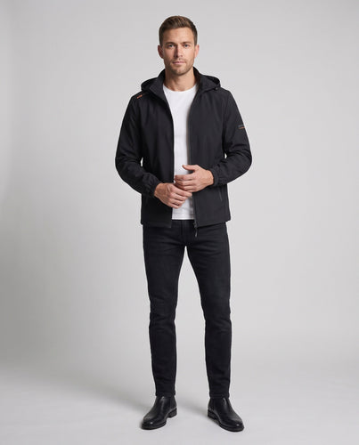 Herren Leichte Allwetterjacke mit verstellbarem Kapuze Drune