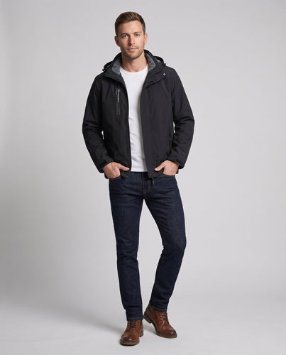 Leichte Outdoor-Jacke für Herren mit verstellbarer Kapuze Drune