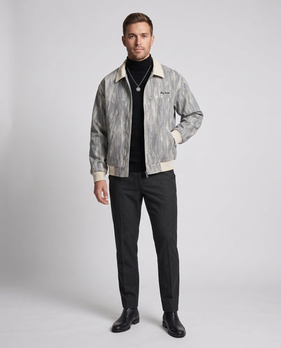 Herrenmode Übergangsjacke mit hochwertigen Details Drune