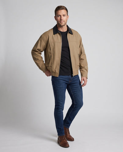Herrenmode Übergangsjacke mit lässigem Schnitt Drune