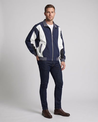 Männer Sportjacke mit hohem Kragen und elastischen Bündchen Drune