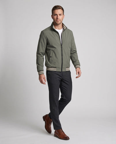 Sportliche Herren Übergangsjacke mit Streifendetails Drune