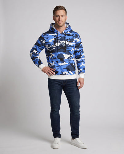Männer Sport Hoodie im Camouflage-Design Drune