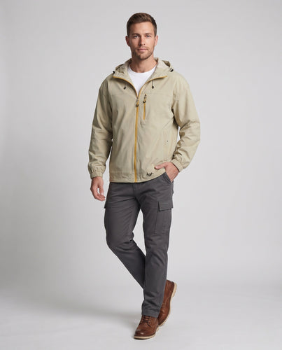 Herren Technische Outdoor-Jacke mit verstellbarem Kapuzenkragen Drune