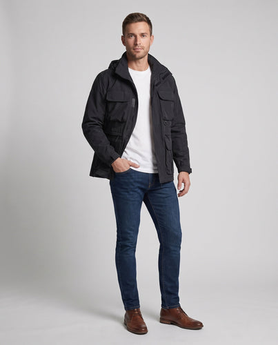 Herren Warme Winterjacke mit Fleece-Innenfutter Drune