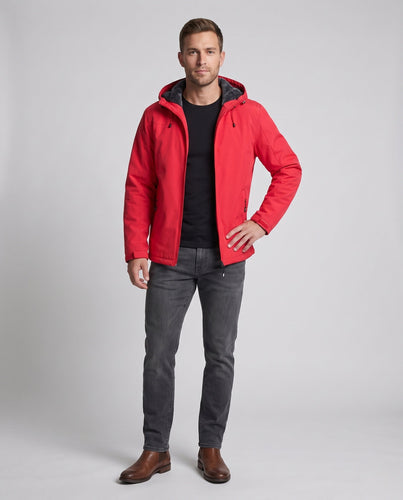 Herren Wetterfeste Outdoorjacke mit Fleece-Futter Drune
