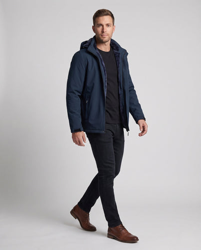 Herren Wetterfeste Übergangsjacke mit Fleece-Futter Drune