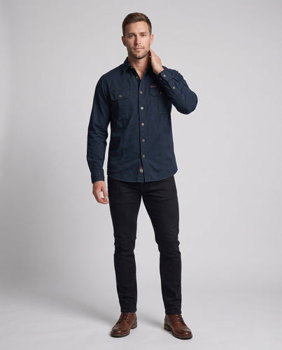 Herren lässiges Utility-Hemd Drune
