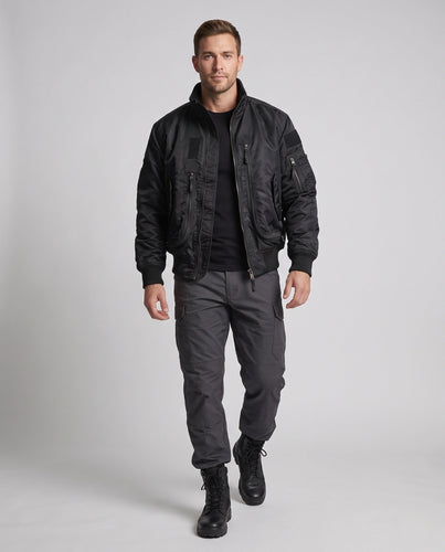 Herren Multifunktionale Bomberjacke mit Taschen Drune
