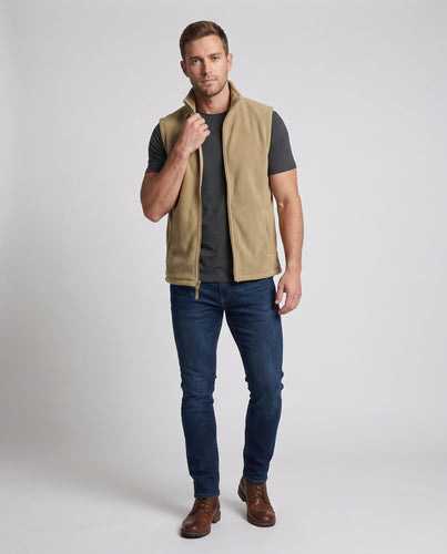 Herren Multifunktionale Fleece-Weste mit Taschen Drune