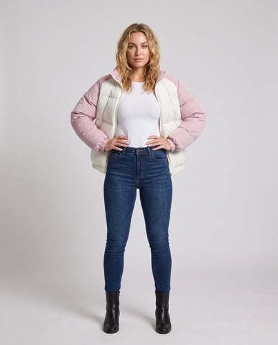 Damen Modische Übergangsjacke mit Steppdesign Drune