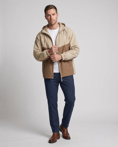 Herren Atmungsaktive Regenjacke mit Kapuze Drune