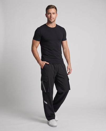 Herren Bunte Cargo-Hose mit breitem Schnitt Drune