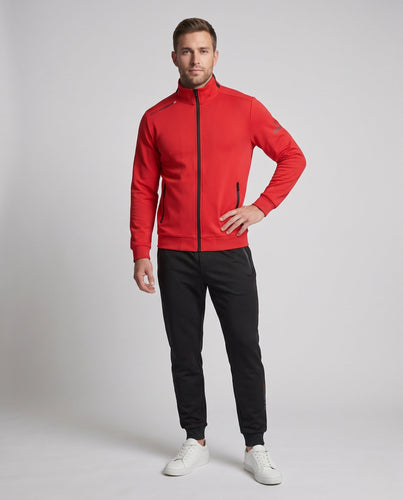 Herren Technisches Lauf-Trainingsset mit winddichter Zipjacke und tapered Jogginghose Drune