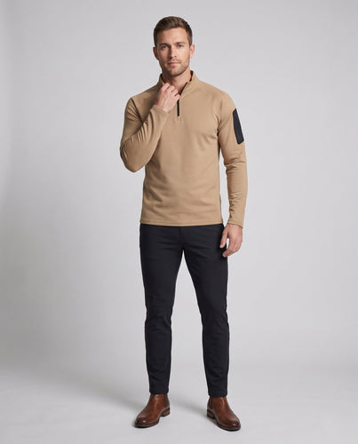 Herren Thermo‑Halbzip‑Langarmshirt mit wärmender fleece‑Innenseite, Ärmeltasche & atmungsaktiver Funktionsware Drune