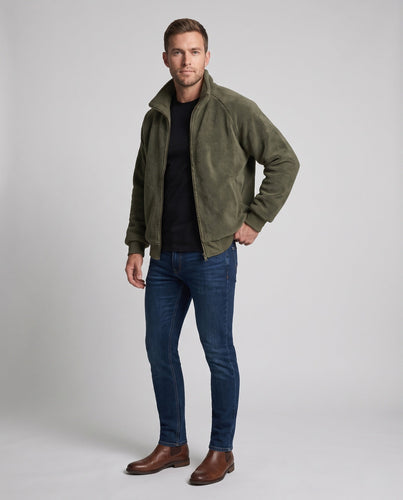 Herren Thermo-WendDruneomber mit dicker Teddyfleece-Innenseite & robustem Canvas-Außenmaterial Drune
