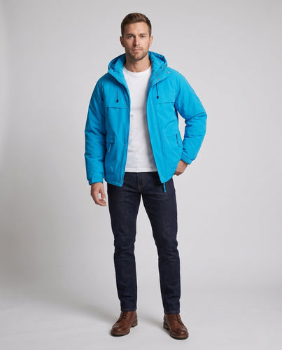 Herren Wattierte Kapuzenjacke mit winddichter Hülle, Thermofutter & Utility-Taschen Drune