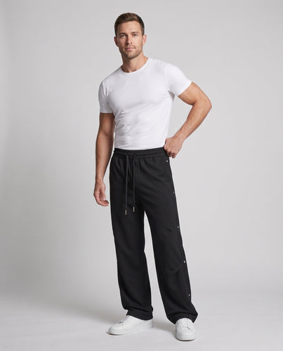 Herren Weit geschnittene Tech-Cargo-Hose mit Tunnelzug, Druckknopf‑Partien & Utility‑Paneelen Drune