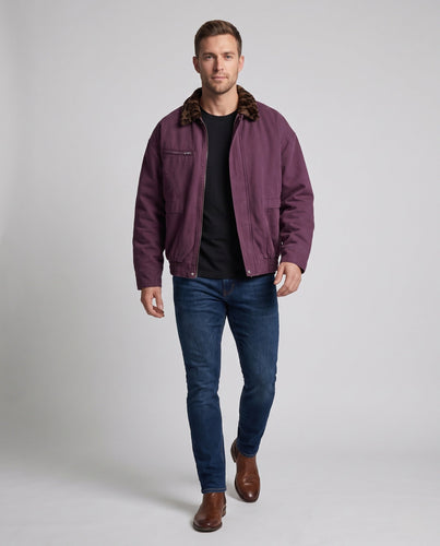 Herren Freizeitjacke mit Tiermuster-Kragen Drune