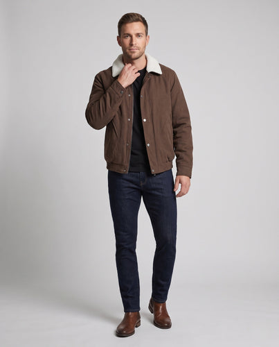 Herren Kunstleder Übergangsjacke Drune