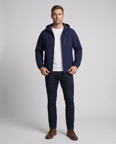 Herren Leichte Outdoor-Jacke mit verstellbarem Kapuzenverschluss Drune