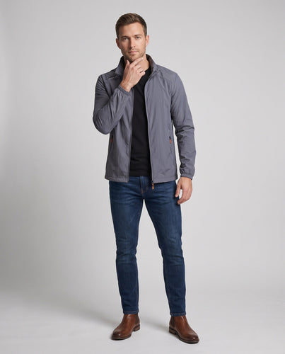 Herren Leichte Outdoorjacke mit hohem Kragen Drune