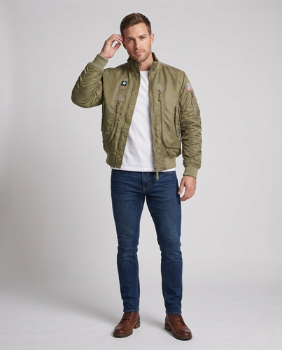 Herren Modische Bomberjacke Drune