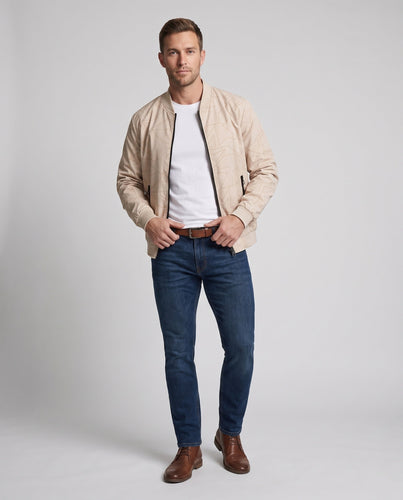 Herren Modische Bomberjacke mit detaillierten Mustern Drune