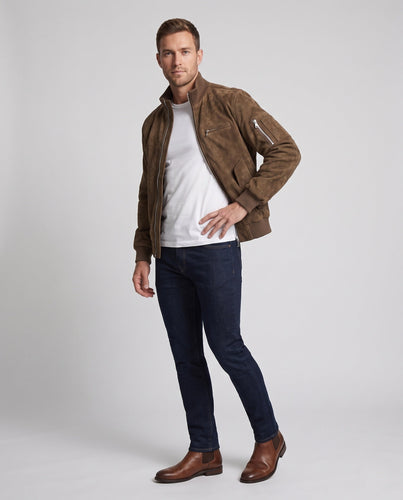 Herren Modische Bomberjacke mit strukturiertem Obermaterial Drune