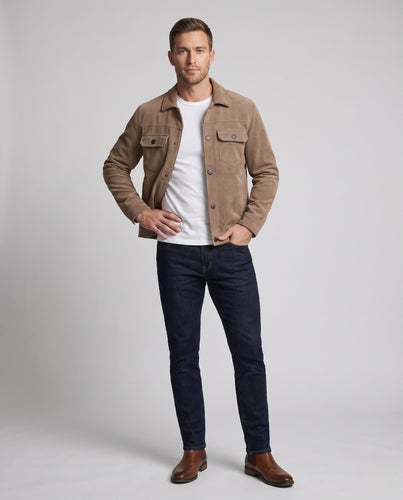 Herren Modische Cordjacke mit weichem Innenfutter Drune