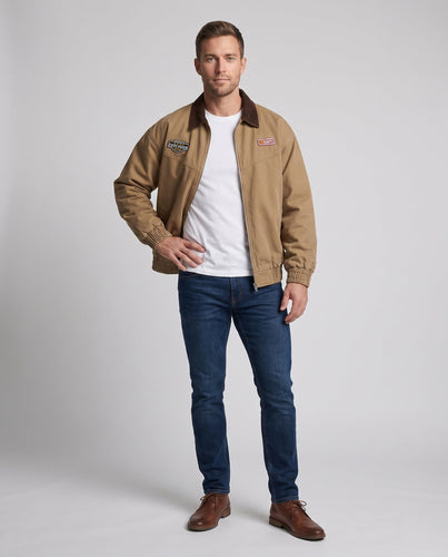 Herren Modische Freizeitjacke mit Reißverschluss Drune