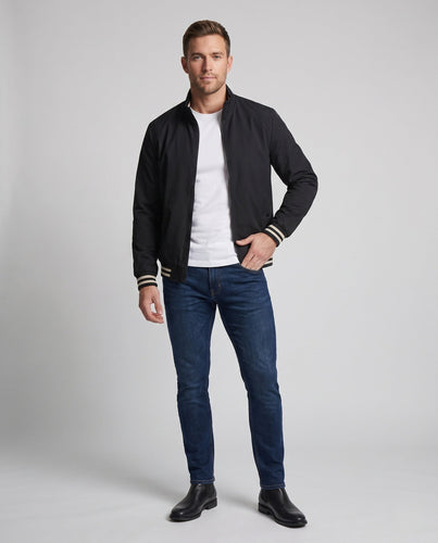 Herren Modische Übergangsjacke mit Stehkragen Drune