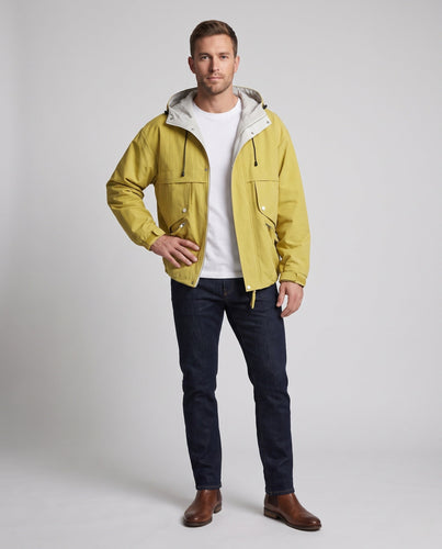 Herren Modische Übergangsjacke mit verstellbarem Kapuzenverschluss Drune