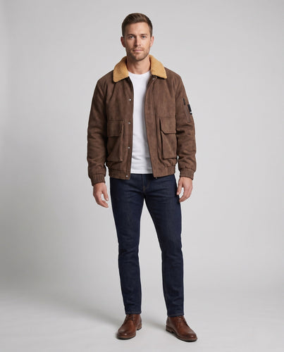 Herren Modische Übergangsjacke mit weichem Futter Drune